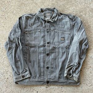 Marithe Francois Girbaud Denim Jean Jacket Grey Y2K Size XL